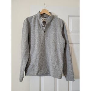 Marine Layer Dark Gray Clayton Textured Pullover S